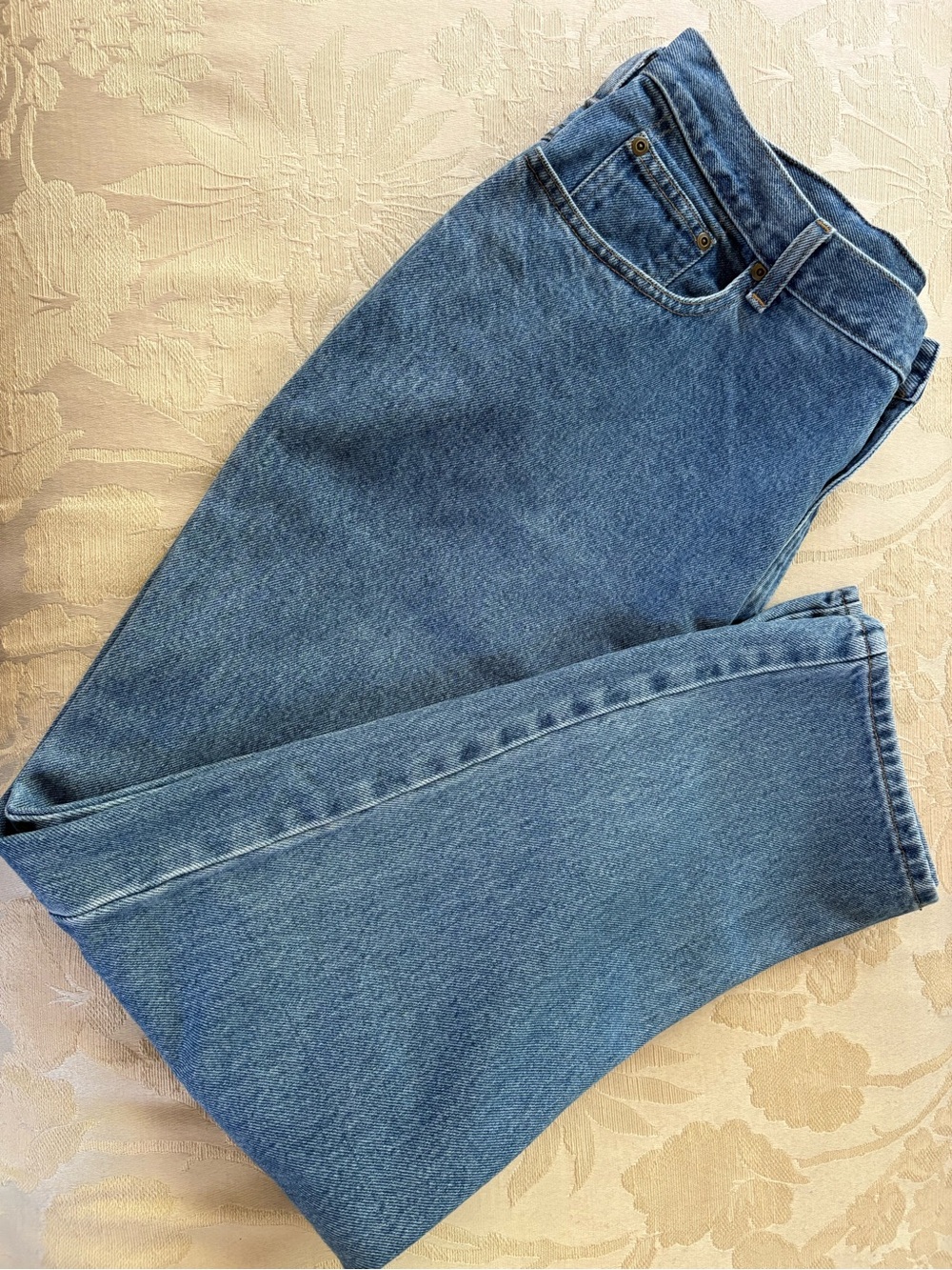 Classic L. L. Bean Blue Denim Casual Straight Fit 5 Pocket Jean Size 18W